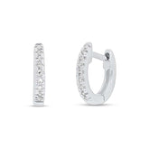 0.04ct 14k White Gold Diamond Huggie Earring